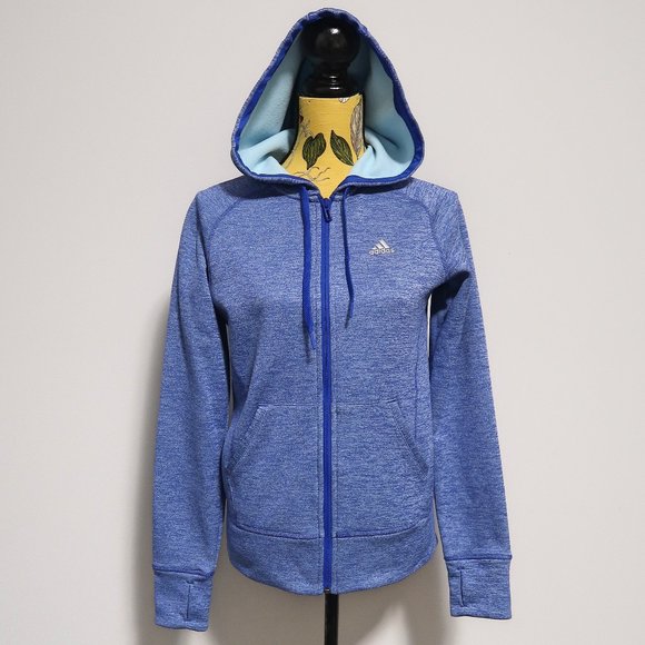 Adidas Team Issue Womens Fleece Full-Zip Hoodie XS - Picture 2 of 9